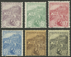 MONACO: Yvert 27/32, 1919 War Orphans, The First 6 Values Of The Set Of 7, Mint, Very Fine Quality! - Autres & Non Classés