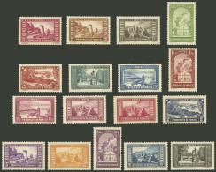 MONACO: Yvert 119/34, 1933/7 Complete Set Of 17 Mint Values, Very Fine Quality! - Andere & Zonder Classificatie