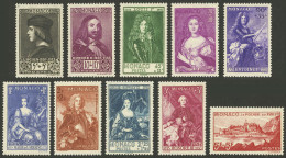 MONACO: Yvert 185/194, 1939 Princes And Princesses, Cmpl. Set Of 10 Mint Values, Very Fine Quality! - Other & Unclassified