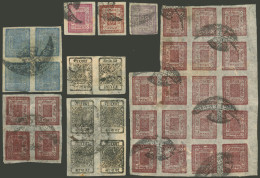 NEPAL: Sc.10 + Other Values, Lot Of Used Stamps Issued Between 1898 And 1917, Including Pairs, Blocks Of 4 Or Larger, Al - Nepal