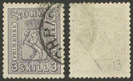 NORWAY: Sc.13a, 1867/8 3s. Redish Violet, Very Fine Quality! - Sonstige & Ohne Zuordnung