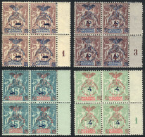 NEW CALEDONIA: Yvert 81/84, Mint Blocks Of 4 Of Very Fine Quality, And Some Examples Are MNH! - Other & Unclassified