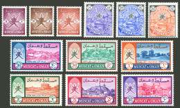 OMAN: Sc.94/105, 1966 Complete Set Of 12 MNH Values, Excellent Quality! - Oman