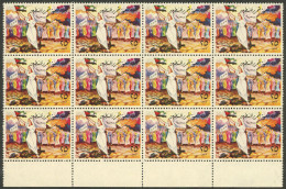 PALESTINE: P.F.L.P., Block Of 12 Stamps: Women, Resistance, MNH, 2 Or 3 Of The Stamps With Minor Defects, The Rest Of Ve - Erinnofilie