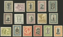 PAPUA: Sc.94/109, 1932 Complete Set Of 16 Values, Mint Lightly Hinged, Very Fine Quality! - Papua-Neuguinea