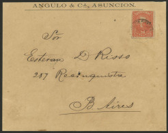 PARAGUAY: Front Of Cover Sent From Asunción To Argentina In OCT/1896 Franked With 20c. (Sc.40), Very Nice! - Paraguay