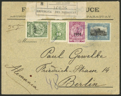 PARAGUAY: 12/AP/1910 Asunción - Germany, Registered Cover Franked With 2.75P., Berlin Arrival Backstamp, VF Quality! - Paraguay