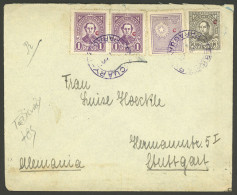 PARAGUAY: 20/AU/1936 TEBICUARY - Germany, Cover Franked With 5.50P., Very Well Applied Cancels, With Transit Backstamp O - Paraguay