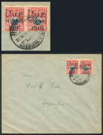 PERU: Sc.200a, 1916 10c. On 1S., Pair, One With "VALF" Error, Franking A Cover Used In Arequipa, Excellent!" - Peru