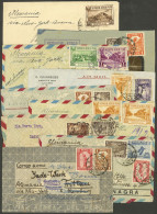 PERU: 9 Airmail Covers (several Registered) Sent To Germany Between 1933/1935, Via New York (PANAGRA), In General Of Fin - Perù