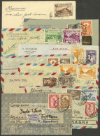 PERU: 9 Airmail Covers (several Registered) Sent To Germany Between 1933/1935, Via New York (PANAGRA), In General Of Fin - Peru
