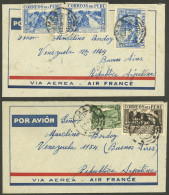 PERU: 2 Airmail Covers Sent To Argentina In 1938, By Aeropostale, Very Nice! - Peru