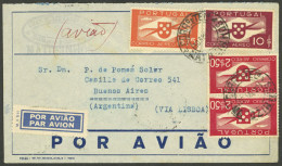 PORTUGAL: 30/DE/1937 Matozinhos - Argentina, Airmail Cover Franked With 16.75E., On Back There Are Transit Marks And B.A - Other & Unclassified