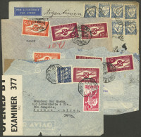 PORTUGAL: 4 Airmail Covers Sent To Argentina In 1939 (3) And 1942, ALL WITH DEFECTS, Low Start. IMPORTANT: Please View A - Other & Unclassified