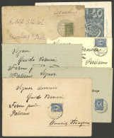 RUSSIA: 5 Covers Used Between 1909 And 1923 + 1 Old Postcard! - Sonstige & Ohne Zuordnung