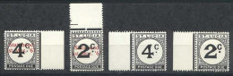 SAINT LUCIA: Sc.J11/12, 1965 Set Of 2 Values + The Same Set With Red "Satatehood 1st Mar. '67" Overprint, Never Hinged,  - St.Lucia (...-1978)