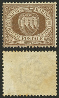 SAN MARINO: Sc.15, 1877 30c. Brown, Mint With Lightly Toned Gum, Very Fine Appearance, Low Start! - Other & Unclassified