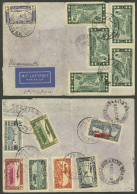 SYRIA: 6/AU/1939 Damas - Argentina, Registered Airmail Cover, Spectacular Franking On Front And Back, Minor Faults, Very - Syria