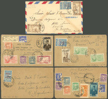 SYRIA: 3 Covers Sent To Argentina In 1946/7, Attractive Frankings, Nice Lot! - Syria