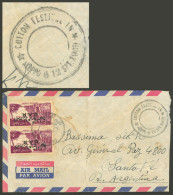 SYRIA: Airmail Cover Sent To Argentina With Attractive Postage And Special Mark "COTTON FESTIVAL IN ALEPPO", With Small  - Syria