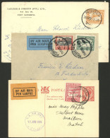 SOUTH AFRICA: 3 Airmail Covers Sent To Natal In 1925 And To Germany In 1930 And 1932, Very Fine General Quality. IMPORTA - Unclassified