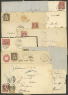 SWITZERLAND: 1865/1878: 10 Covers, Letters, Commercial Invoices (one Registered) + A Cod Wrapper, Attractive Cancels, In - Other & Unclassified