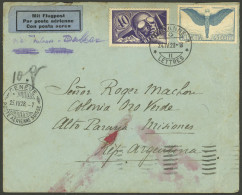 SWITZERLAND: 25/AP/1928 Lausanne - Argentina, Airmail Cover (by Aeropostale) Franked With 1.05Fr., On Back Tracking Mark - Other & Unclassified