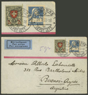 SWITZERLAND: 24/MAY/1933 Lausanne - Argentina, Airmail Cover Sent By Air France Franked With 2.30Fr., On Back Transit Ma - Other & Unclassified