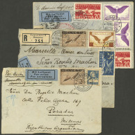 SWITZERLAND: 3 Airmail Covers (2 Registered) Sent In 1934 (2) And 1935 From Lausanne To Argentina With Nice Frankings, T - Other & Unclassified
