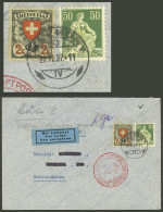 SWITZERLAND: 26/JUN/1937 Delemont - Argentina, Airmail Cover Sent By Germany DLH Franked With 2.50 Fr. Including Sc.203a - Other & Unclassified