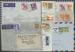 SWITZERLAND: 1938 To 1947: 8 Airmail Covers Sent To Argentina With Varied And Interesting Postages, ALL WITH DEFECTS: Pu - Other & Unclassified