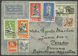 SWITZERLAND: Airmail Cover Sent From Lausanne To Argentina On 19/AP/1940 With Very Nice Franking, VF Quality! - Other & Unclassified