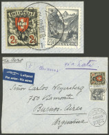 SWITZERLAND: 8/AU/1940 Locarno - Argentina, Airmail Cover Sent By "Chiasso (LATI)" Franked With 2.40 Fr. Including Sc.20 - Other & Unclassified