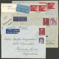 SWITZERLAND: 4 Airmail Covers Sent To Argentina Between 1941 And 1945 With Attractive Postages, One Via LATI, Very Fine  - Autres & Non Classés