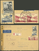 SWITZERLAND: HIGH POSTAGE: Registered Airmail Cover Sent From Tramelan To Argentina On 10/MAY/1944 Franked With 9.80Fr., - Other & Unclassified