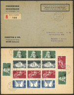 SWITZERLAND: Registered Card Sent From Bern To Argentina On 16/SE/1948 With Large Postage On Back, Very Attractive! - Otros & Sin Clasificación