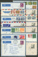 SWITZERLAND: 14 Airmail Covers Sent (almost All) To Argentina In 1958, Attractive Postages! - Otros & Sin Clasificación