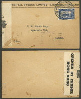 THAILAND: UNUSUAL DESTINATION: 6/JUL/1940 Bangkok - Cuba, Cover Franked With 15s., And With Censor Label Of Hong Kong, V - Thailand