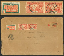 TOGO: Registered Cover Sent From Lomé To Accra (Gold Coast) On 6/JA/1932 Franked With 4.80Fr., The Borders With Minor Fa - Autres & Non Classés