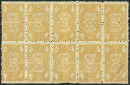 TURKEY: REVENUE STAMP? Large Block Of Old Stamps, MNH, A Few With Small Defects, Most Of Very Fine Quality! - Unclassified