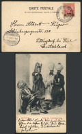 TURKEY - GERMAN OFFICES: PC With View Of Janissaries, Franked With German Stamp Of 10Pa., Sent From CONSTANTINOPEL To Ki - Sonstige & Ohne Zuordnung