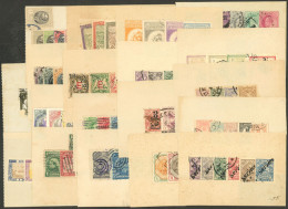 WORLDWIDE: Old Group Of Stamps Offered In Sheets With Their Price, As They Were Sold In Early 1900s, Including Material  - Kilowaar (max. 999 Zegels)