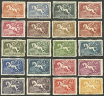 URUGUAY: Yvert 60/79, 1935 Pegasus, Complete Set Of 20 Mint Values, VF Quality! - Uruguay