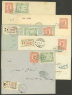URUGUAY: 24/SE/1925 Montevideo - Rincón Flight, 5 Covers Franked With Sc.C9, Very Fine Quality! IMPORTANT: Please View A - Uruguay