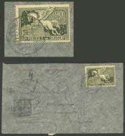 URUGUAY: 29/AP/1932 Montevideo - Germany, Airmail Cover Franked With 90c. (Sc.C51 ALONE), Very Fine Quality! - Uruguay