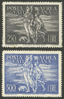 VATICAN: Yvert 16/17, 1948 Set Of 2 Values Mint Lightly Hinged, Very Fine Quality! - Sonstige & Ohne Zuordnung