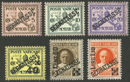 VATICAN: Sc.J1/J6, 1931 Complete Set Of 6 Values, Mint With Tiny Hinge Marks (they Appear To Be MNH), Very Fine Quality! - Sonstige & Ohne Zuordnung