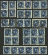 VENEZUELA: Sc.163, 34 Used Examples In Pairs, Blocks Of 4 Or Blocks/strips Of 6, VF General Quality! - Venezuela