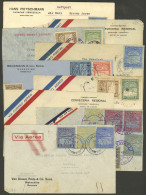 VENEZUELA: 9 Airmail Covers Sent To Germany Between 1933 And 1935, Almost All Of Fine Quality. There Is A Wide Range Of  - Venezuela