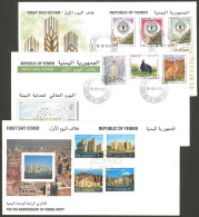 YEMEN: 3 FDC Covers Of 1995, Very Thematic, Excellent Quality! - Yémen